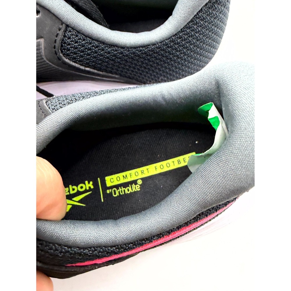 Reebok Lite 3.0 GZ0237 Womens 6 Sneaker Black Atomic Pink Lace Up Running Shoes - Picture 7 of 9